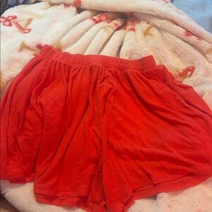 Aerie coral flowy shorts